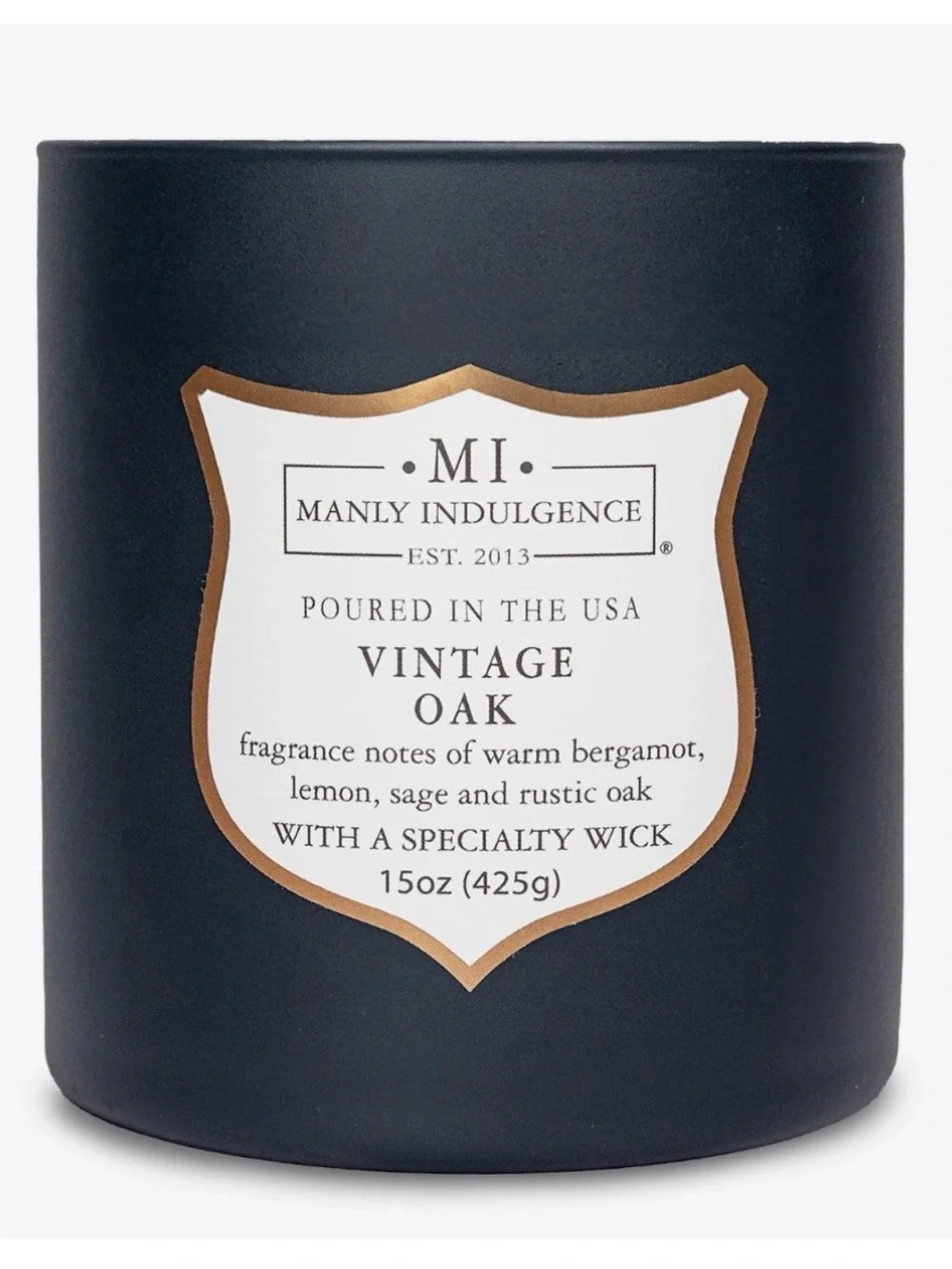Vintage Oak Scented Candle with Wood Wick 15oz.